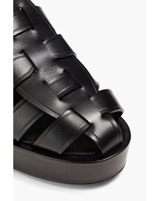 3.1 Phillip Lim Black Naomi Leather Platform Sandals