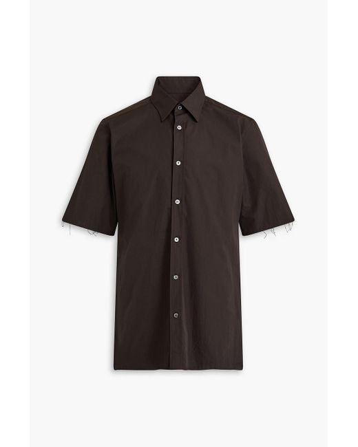 Maison Margiela Black Cotton-Poplin Shirt for men