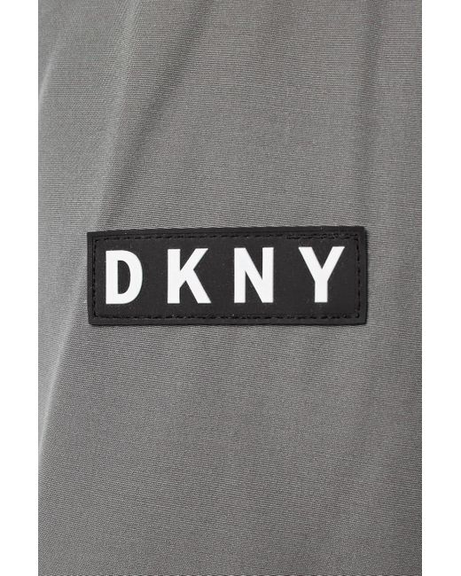 DKNY Gray Printed Shell Parka