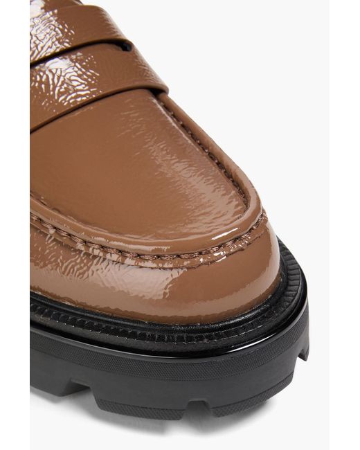 Rag & Bone Brown Quinn Patent-Leather Platform Loafers