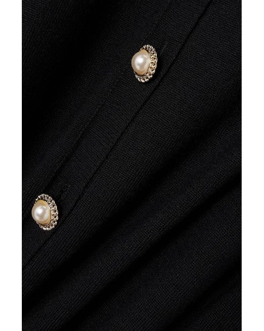 Magda Butrym Black Embellished Wool, Silk And Cashmere-Blend Cardigan