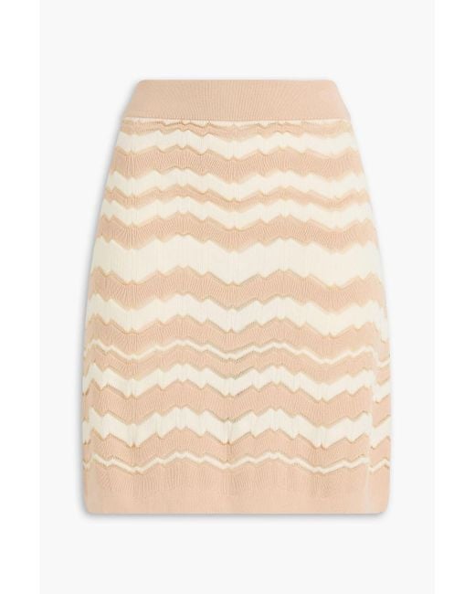 Missoni Natural Crochet-knit Mini Skirt