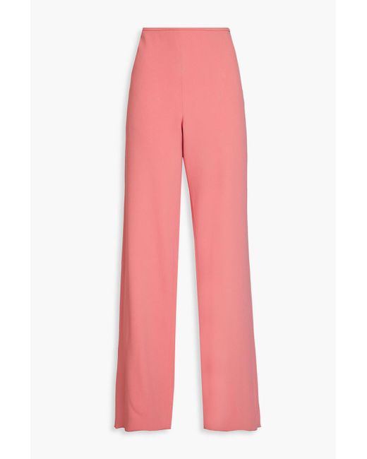 Emporio Armani Pink Hose mit weitem bein aus crêpe