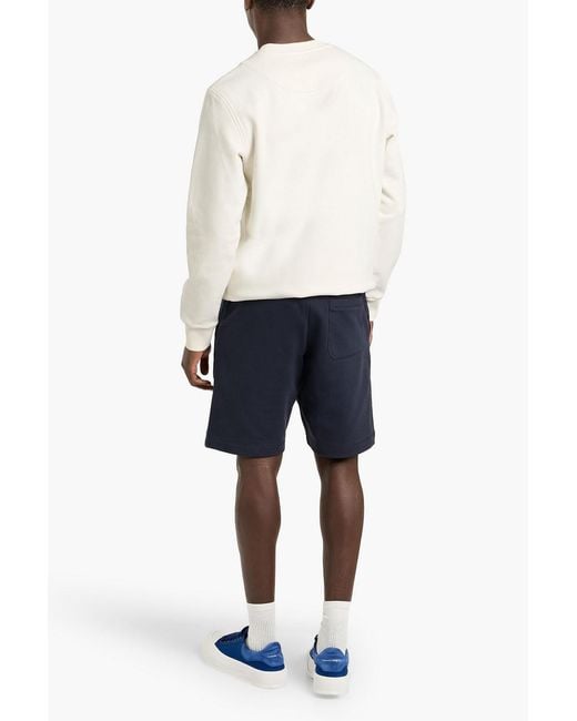 Orlebar Brown White Stevenson Flocked French Cotton-Blend Terry Sweatshirt for men