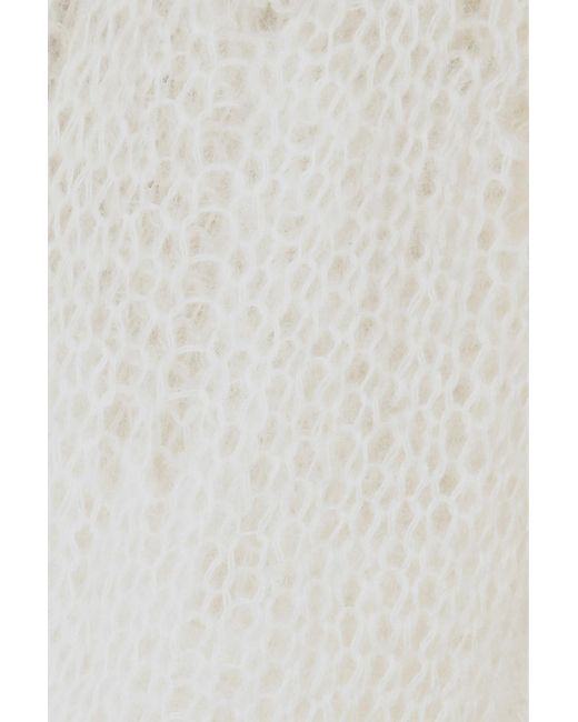 Rick Owens White Open-knit Cardigan