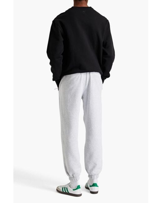 Adidas Originals Black French Cotton-terry Sweatshirt for men