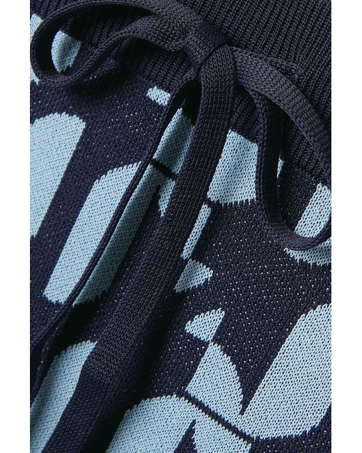 Dodo Bar Or Blue Jacquard-knit High-rise Briefs