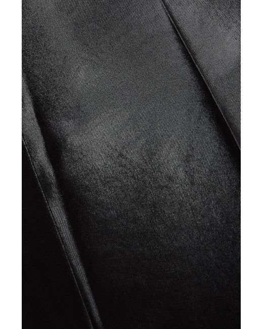 Nanushka Black Hose mit schmalem bein aus satin