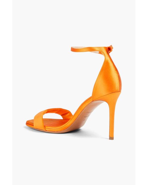 Emilio Pucci Orange Satin Sandals
