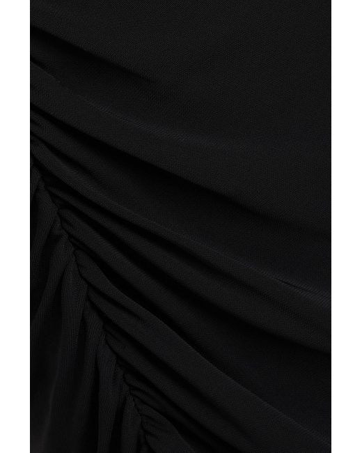 Marchesa Black Geraffte robe aus jersey mit cut-outs
