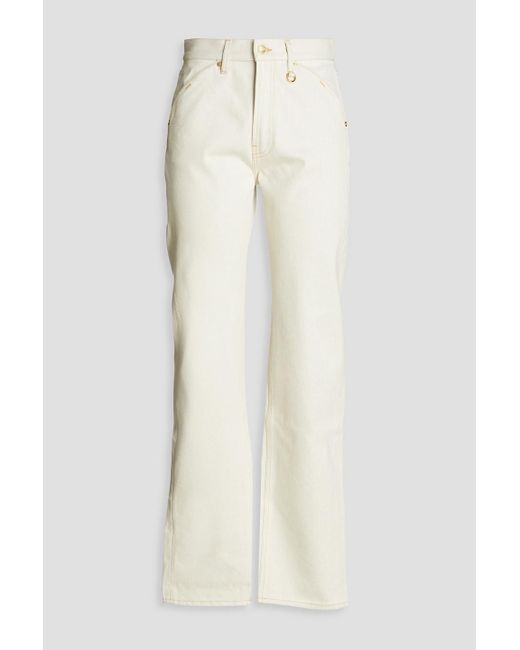 Jacquemus White Yelo High-rise Straight-leg Jeans