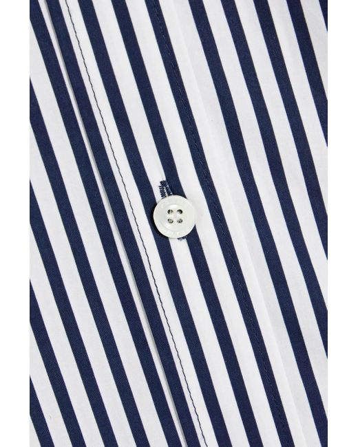 FRAME Gray Striped Cotton-poplin Shirt