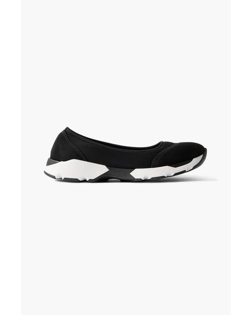 Staud Black Gino Paneled Neoprene Ballet Flats
