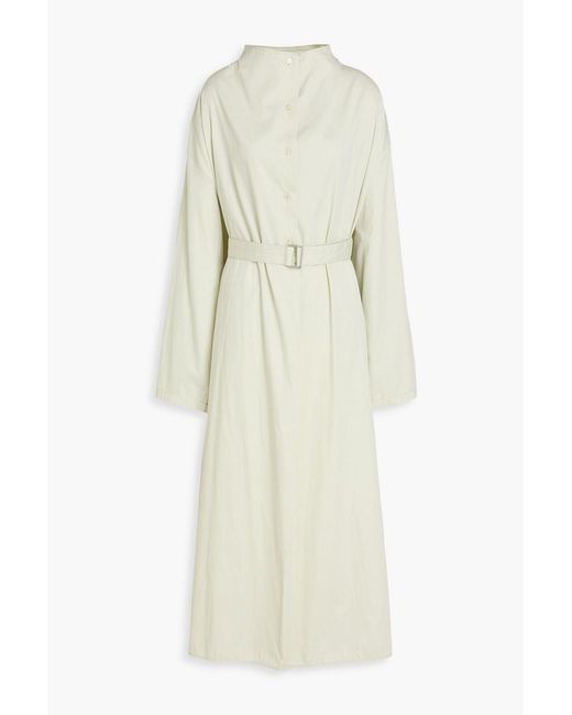 Lemaire White Belted Cotton-Poplin Maxi Shirt Dress
