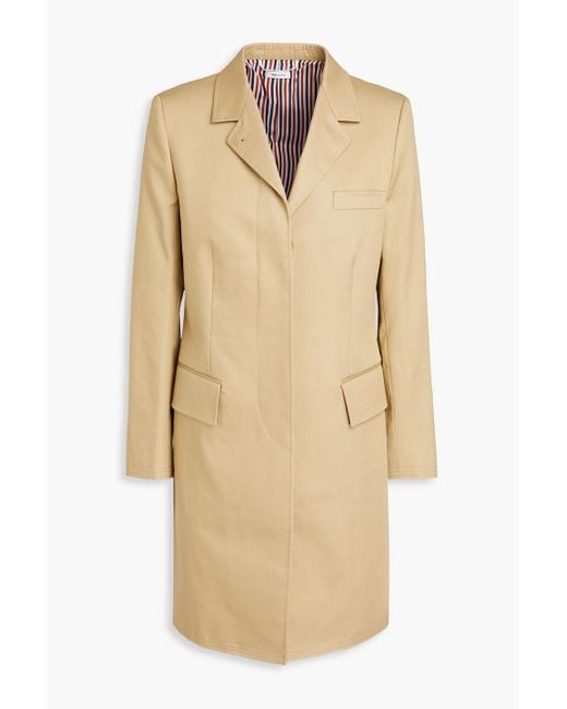 Thom Browne Natural Chesterfield Cotton-twill Coat