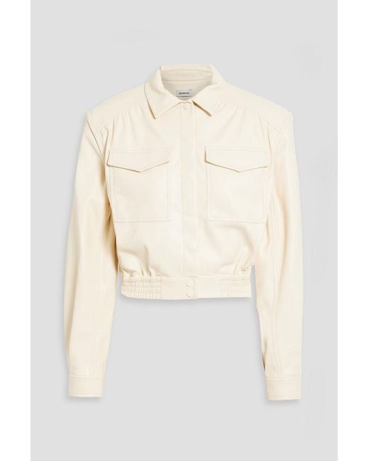 Jonathan Simkhai Natural Marbella Cropped Jacket