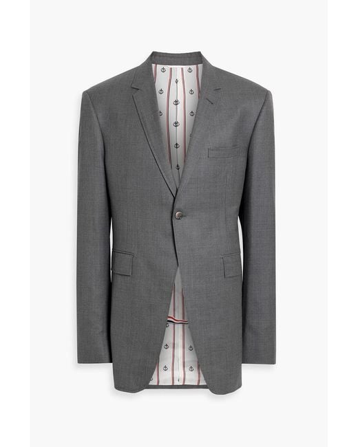 Thom Browne Gray Wool Blazer for men