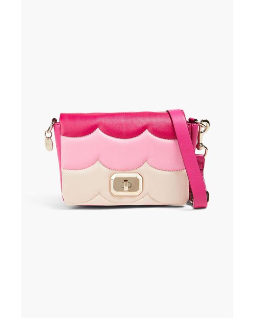 Red(v) Pink Quilted Leather Shoulder Bag