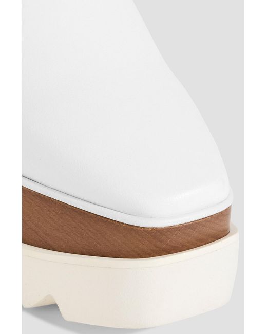 Stella McCartney White Elyse Platform Loafers