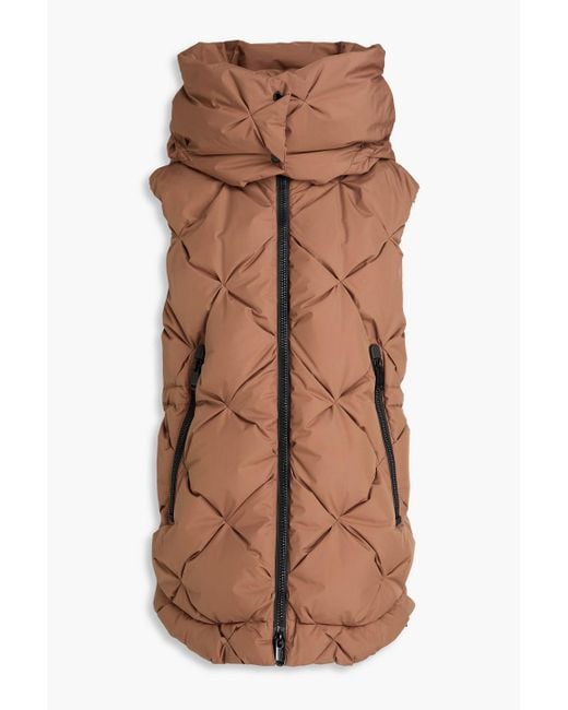 Goldbergh Brown Daunenweste "alma" aus gestepptem shell