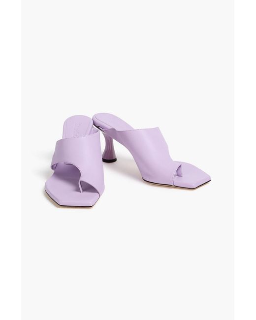 STUDIO AMELIA Purple Ida 70 Leather Mules