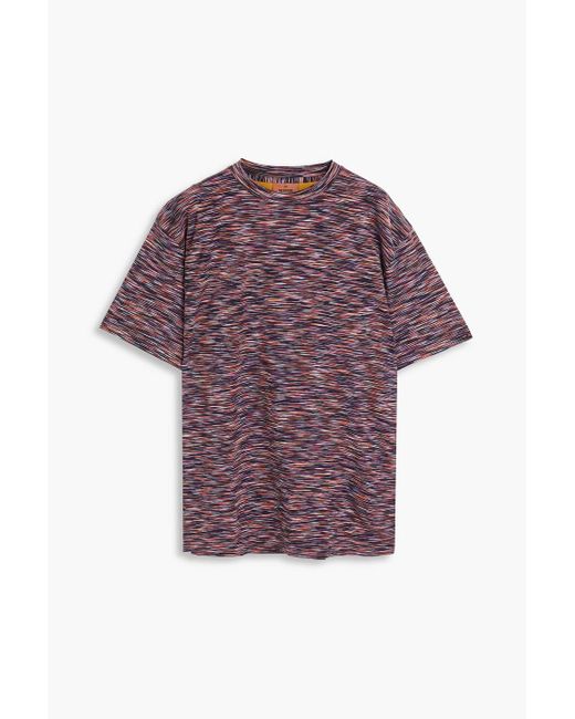 Missoni Purple Space-dyed Cotton-jersey T-shirt for men