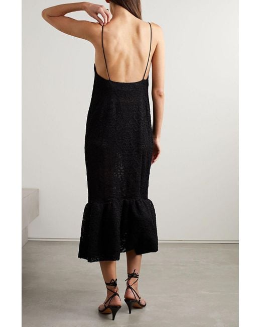 Interior Black The Esther Corded Lace Midi Dress
