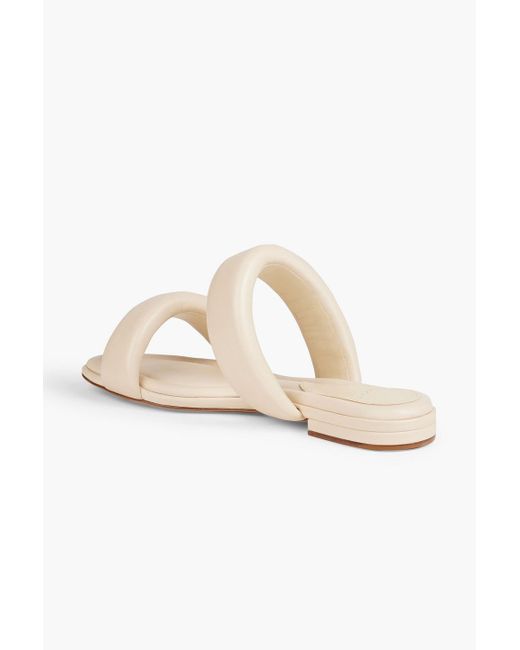 Alexandre Birman White Lilla Padded Leather Sandals