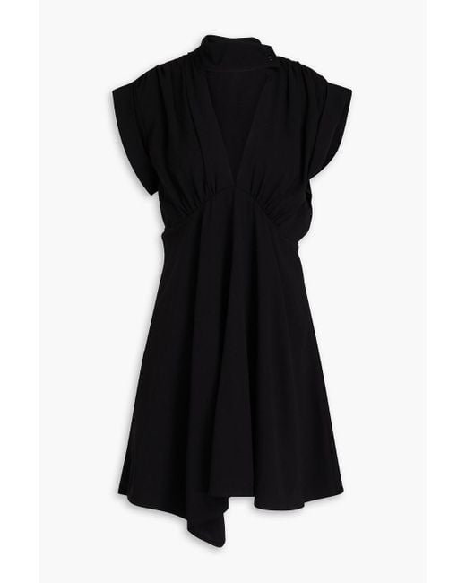 IRO Black Cutout Crepe Mini Dress
