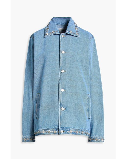 Coperni Blue Studded Denim Jacket