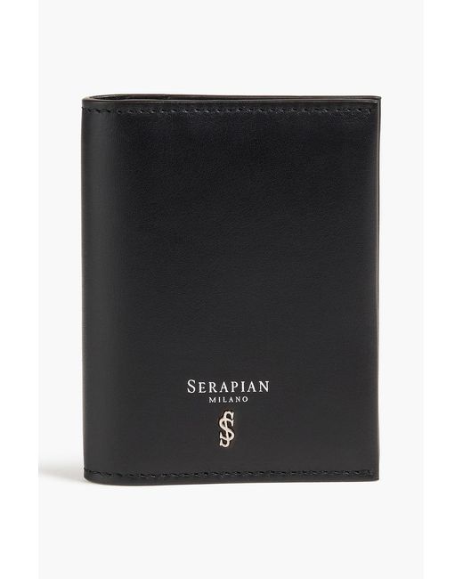 Serapian Black Leather Cardholder for men
