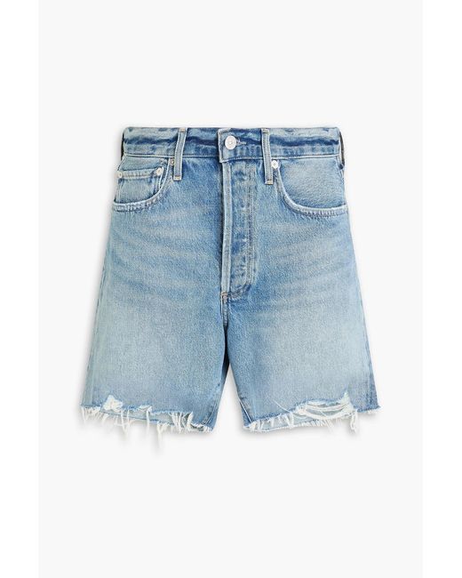 Citizens of Humanity Blue Marlow Distressed Denim Shorts