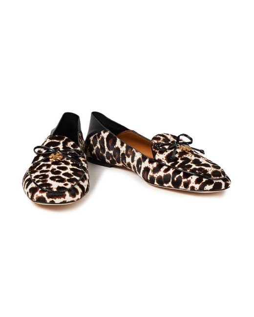 tory burch leopard loafers