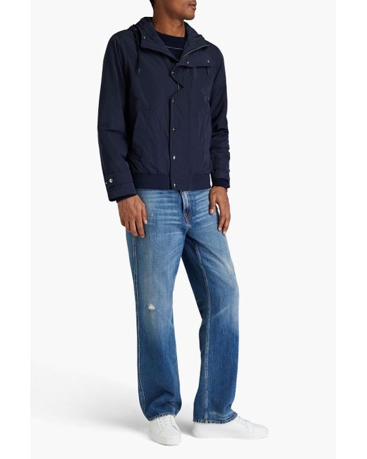 Herno Blue Shell Hooded Jacket for men