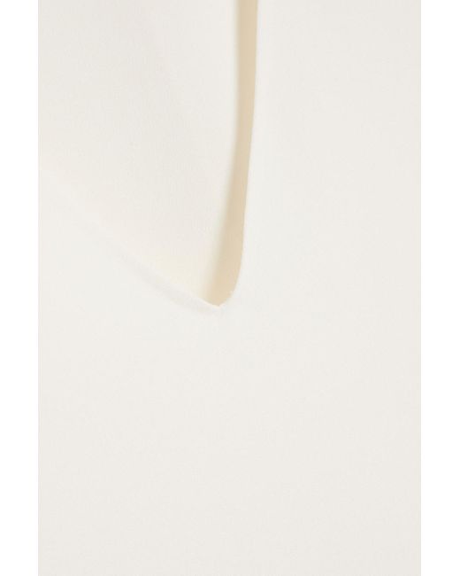 Valentino Garavani White Cape-effect Silk Crepe Top