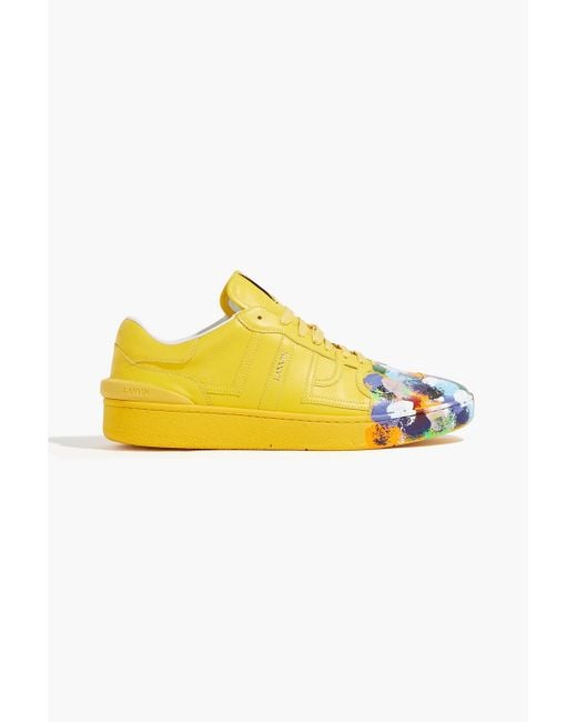 GALLERY DEPT X LANVIN Yellow Painted Leather Sneakers for men
