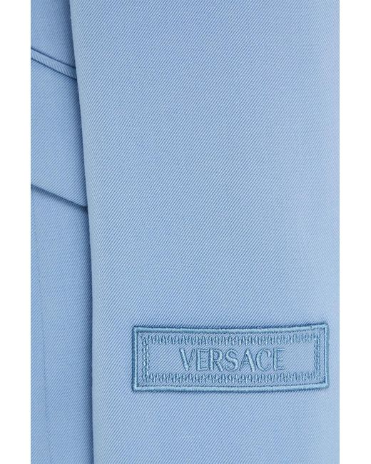 Versace Blue Wool-Blend Twill Blazer