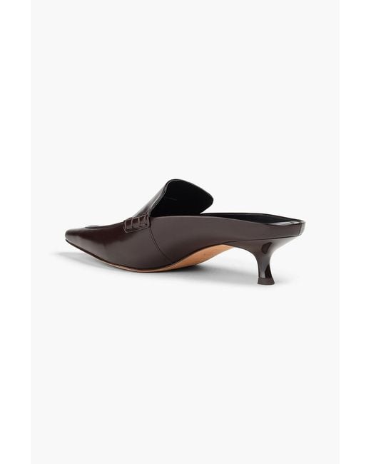 Vince Brown Samy Glossed-Leather Mules