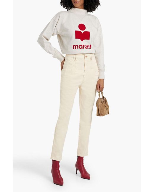 Isabel Marant White Padeloisasr High-Rise Tapered Jeans