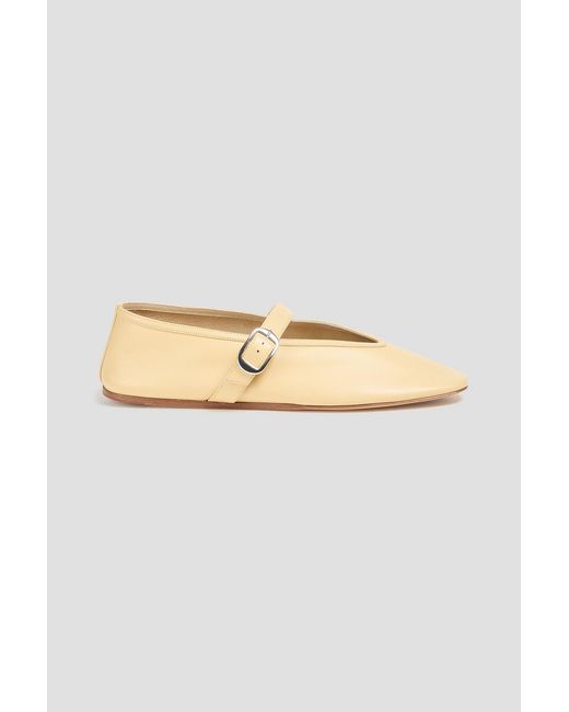 Le Monde Beryl Natural Stella Leather Mary Jane Flats