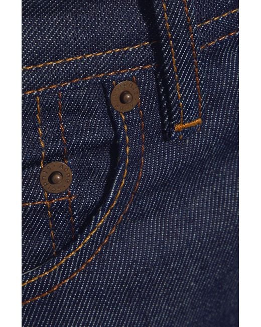 Acne Blue South High-Rise Straight-Leg Jeans