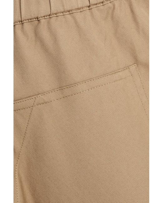 Vince Natural Cotton-Blend Twill Midi Skirt