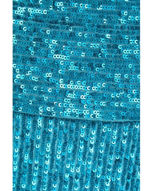Rebecca Vallance Blue Maxikleid aus mesh mit pailletten und cut-outs