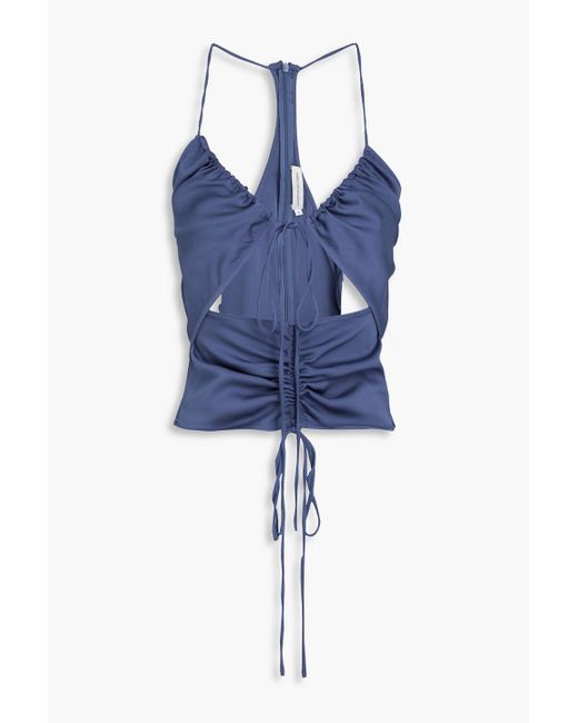 Christopher Esber Blue Cutout Stretch-Jersey Top