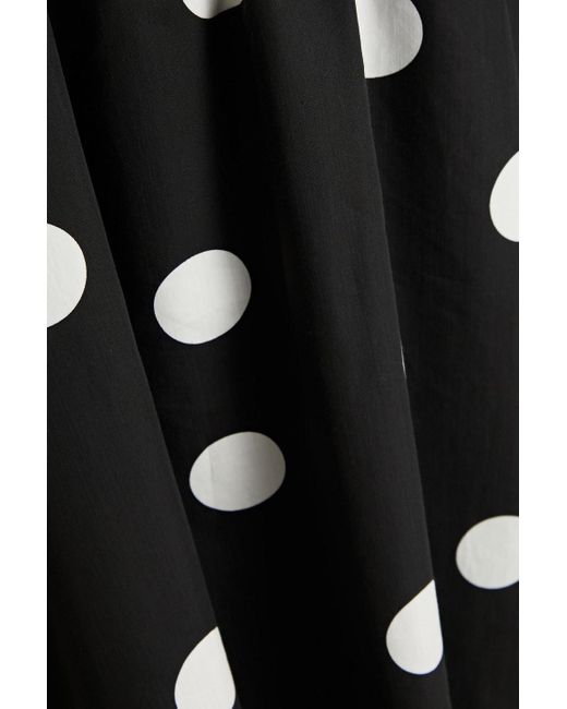 Boutique Moschino Black Printed Cotton And Silk-blend Poplin Mini Dress