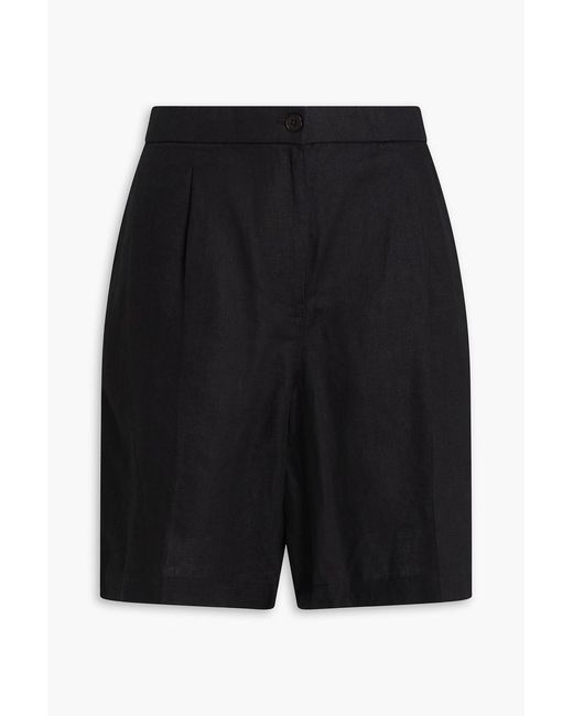 Eileen Fisher Black Linen Shorts