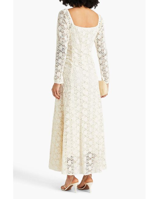 byTiMo Natural Embellished Cotton Macramé Lace Maxi Dress