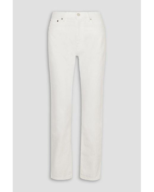 Loulou de Saison White Wular High-rise Straight-leg Jeans