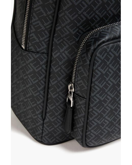 Dunhill Black Logo-Print Textured Backpack for men