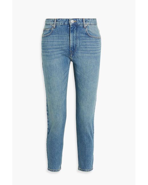 Isabel Marant Blue Neaj High-Rise Slim-Leg Jeans